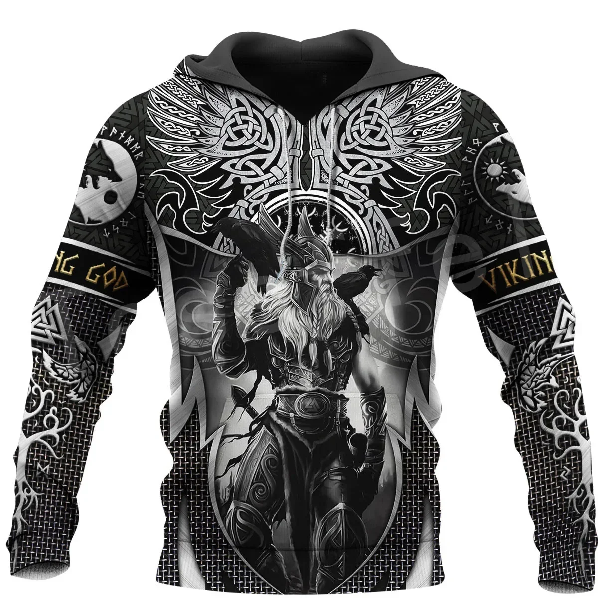 New Fall Men's Hoodie Urban Trend Tops 3D Wolf Image Sweatshirt Hooded Men's Fall Hoodie