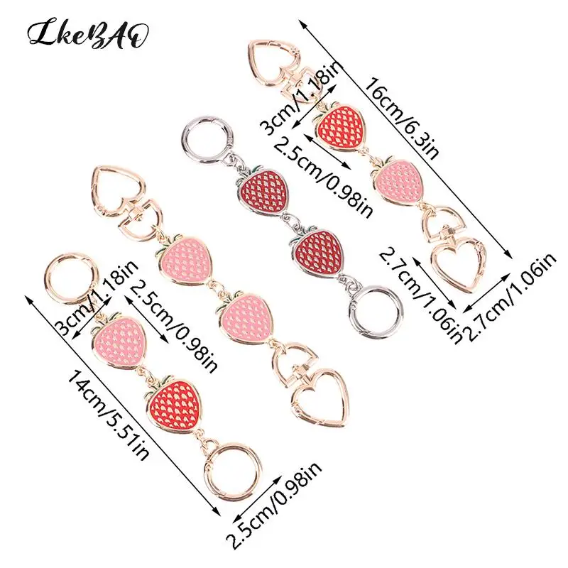 Bag Chain Strap Extender Extension Chain Accessories Strawberry Shaped Replacement Hanging Buckle Chain For Purse Clutch Handbag