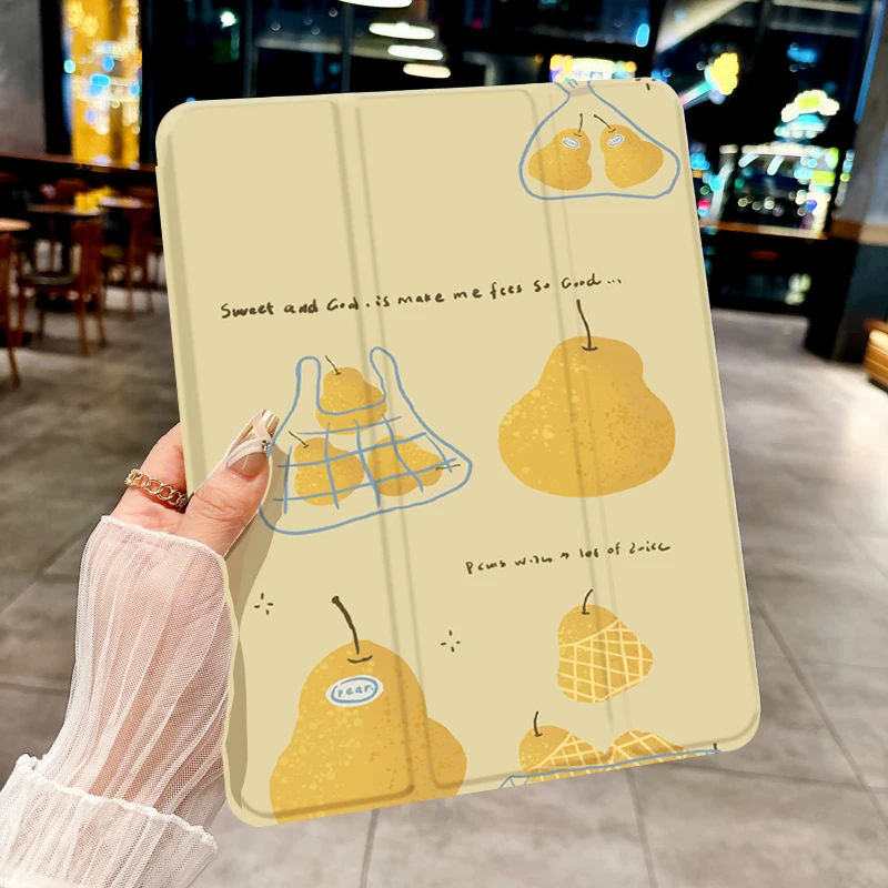 

Yellow sweet pear TABLET CASE FOR iPad pro 10/11-Inch 2020/6th/7th /8th /Air 3rd/Air 4th/9th gen/Air 5th Gen 2022/Air 11 Anti-dr