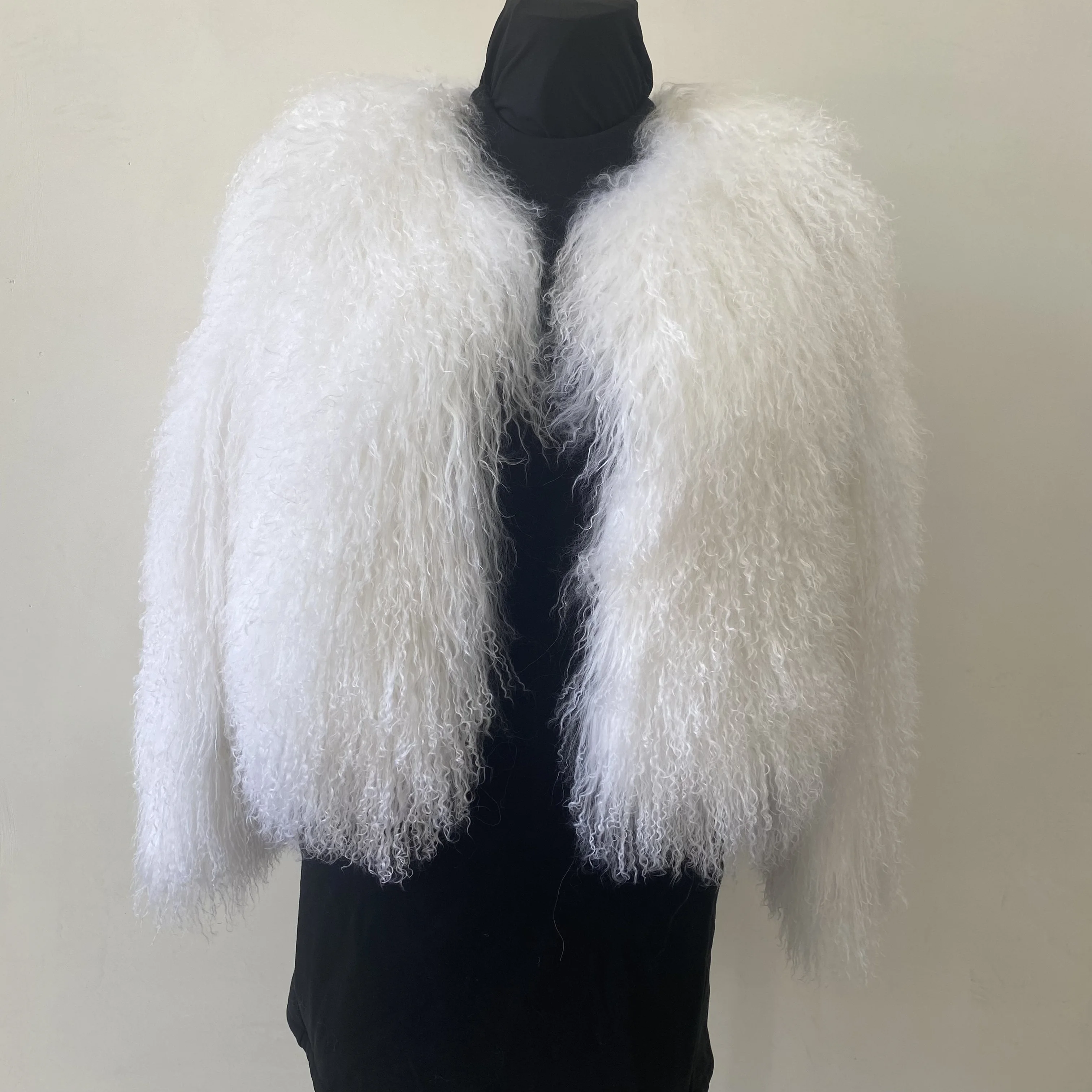 Mongolian sheepskin women's warm coat - fashionable high street outerwear for winter women