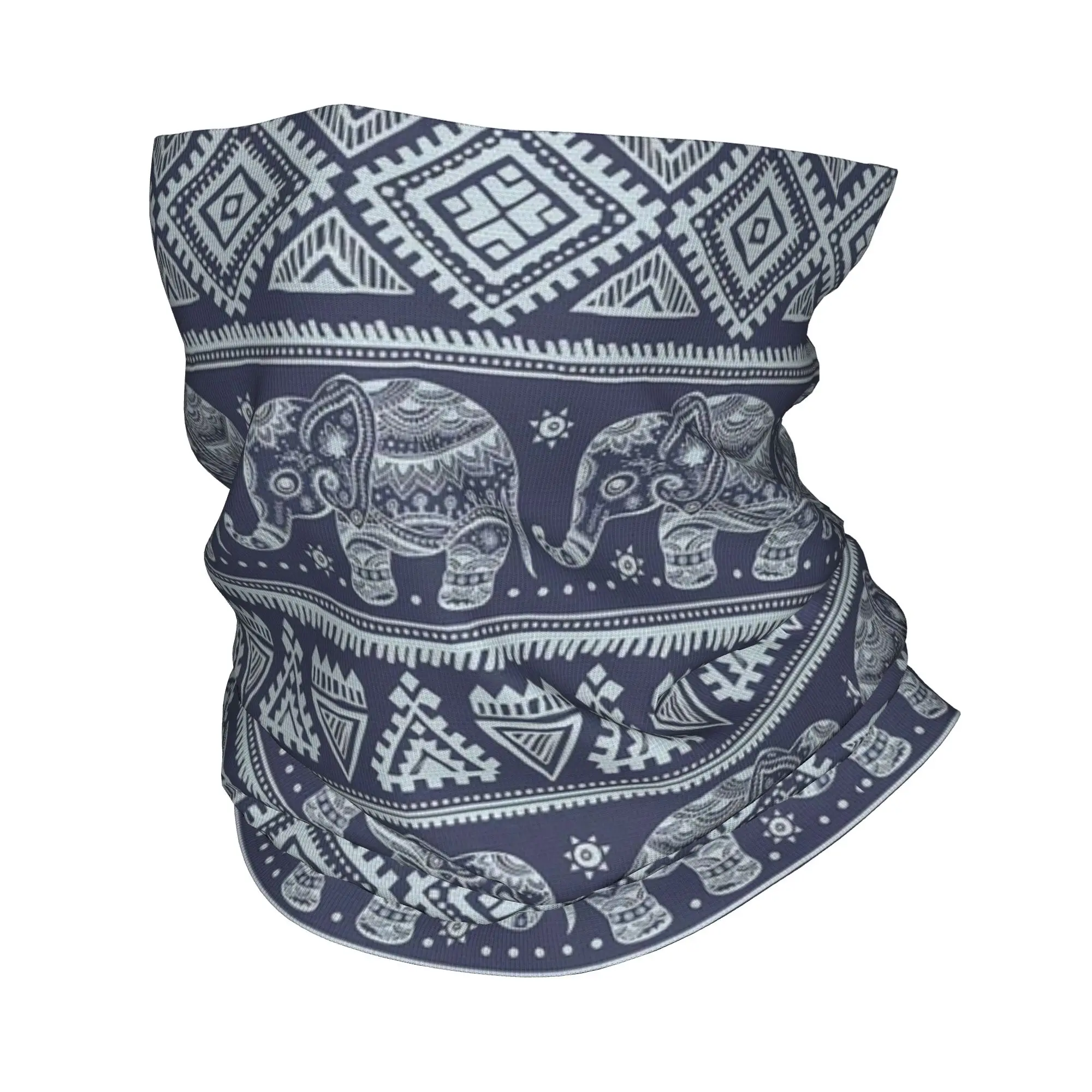 

Elephant Patterns Bandana Neck Gaiter Printed Face Scarf Multi-use Headwear Riding Unisex Adult