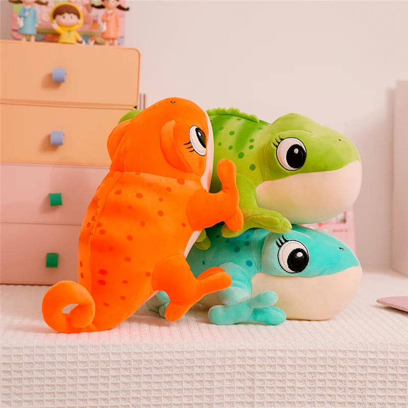 30cm Cartoon Real Like Lizard & Chameleon Plush Toys Creative Simulation Animal Reptile Stuffed Pillow Gifts For Kids Plush Toys