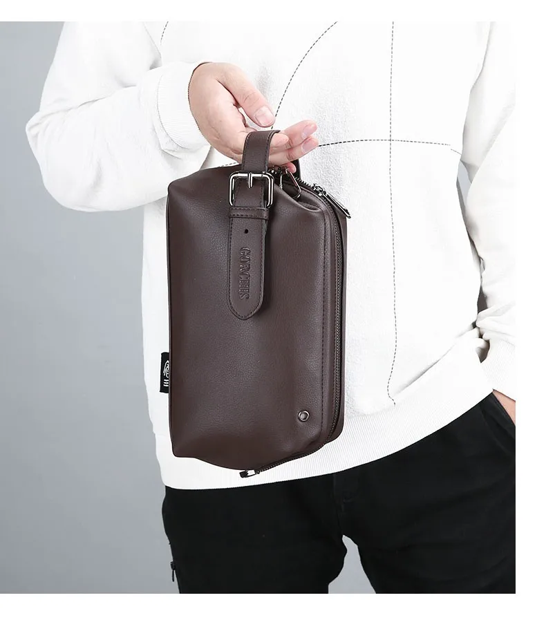 

Wallet For Men Male Real Cowhide Men's Long Zipper Slim Clutch Wallets Purse With Card Holder Phone Bag carteras de mano