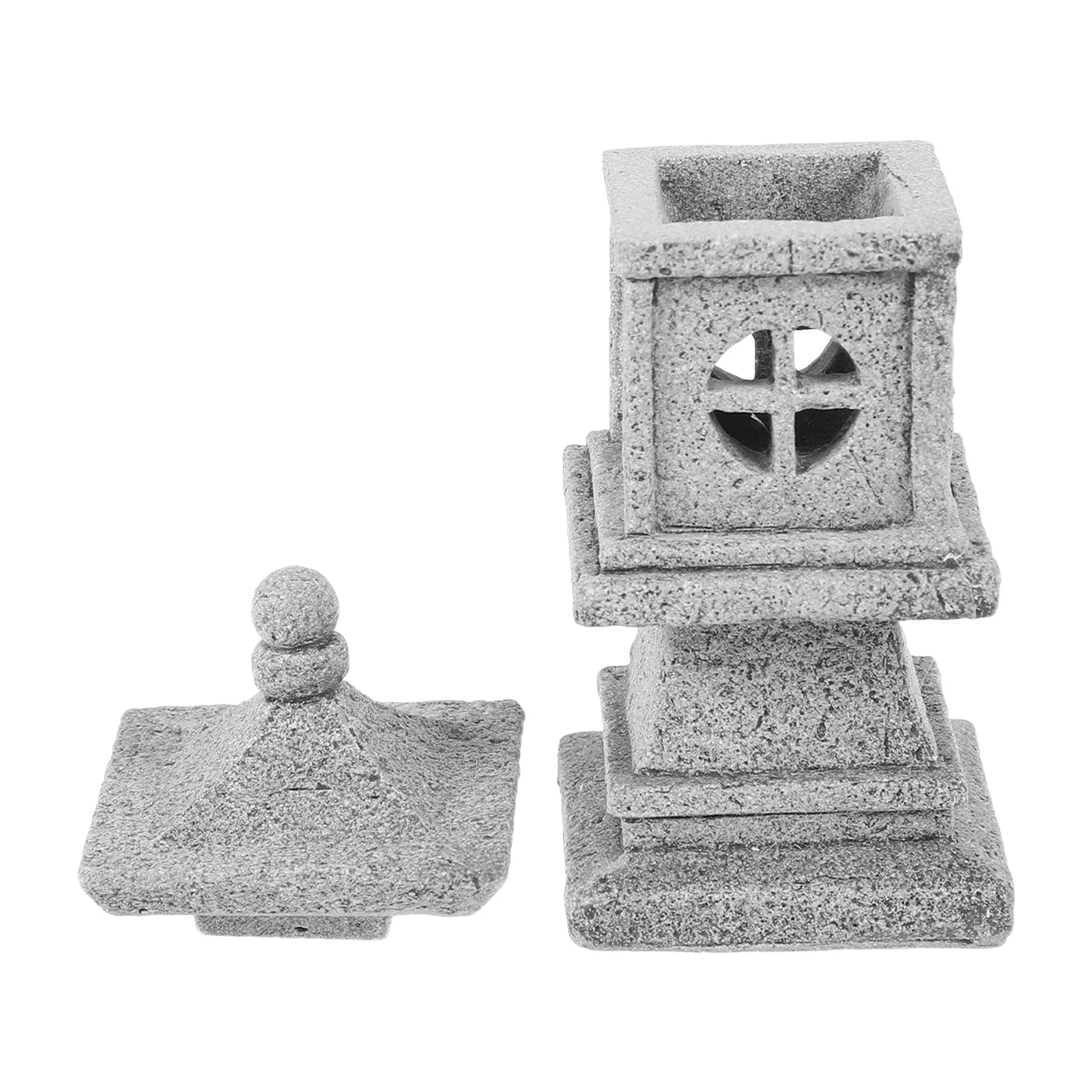 

Miniature Pagoda Stone Lantern Japanese Garden Decoration Zen Outdoor Bonsai Micro Landscape Aquarium Fairy Garden Ornament