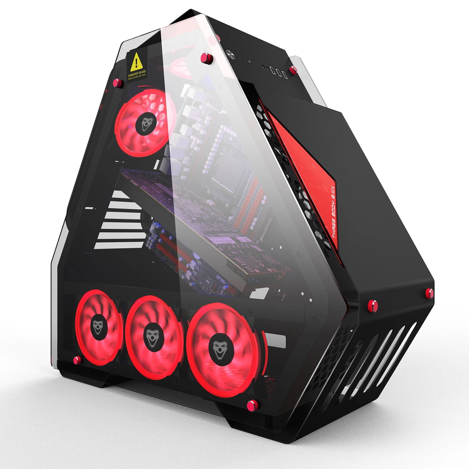 2020 Attractive 210mm Width Chassis PC With RGB Strip Lights Custom Metal Mesh  Cabinet Computer Case