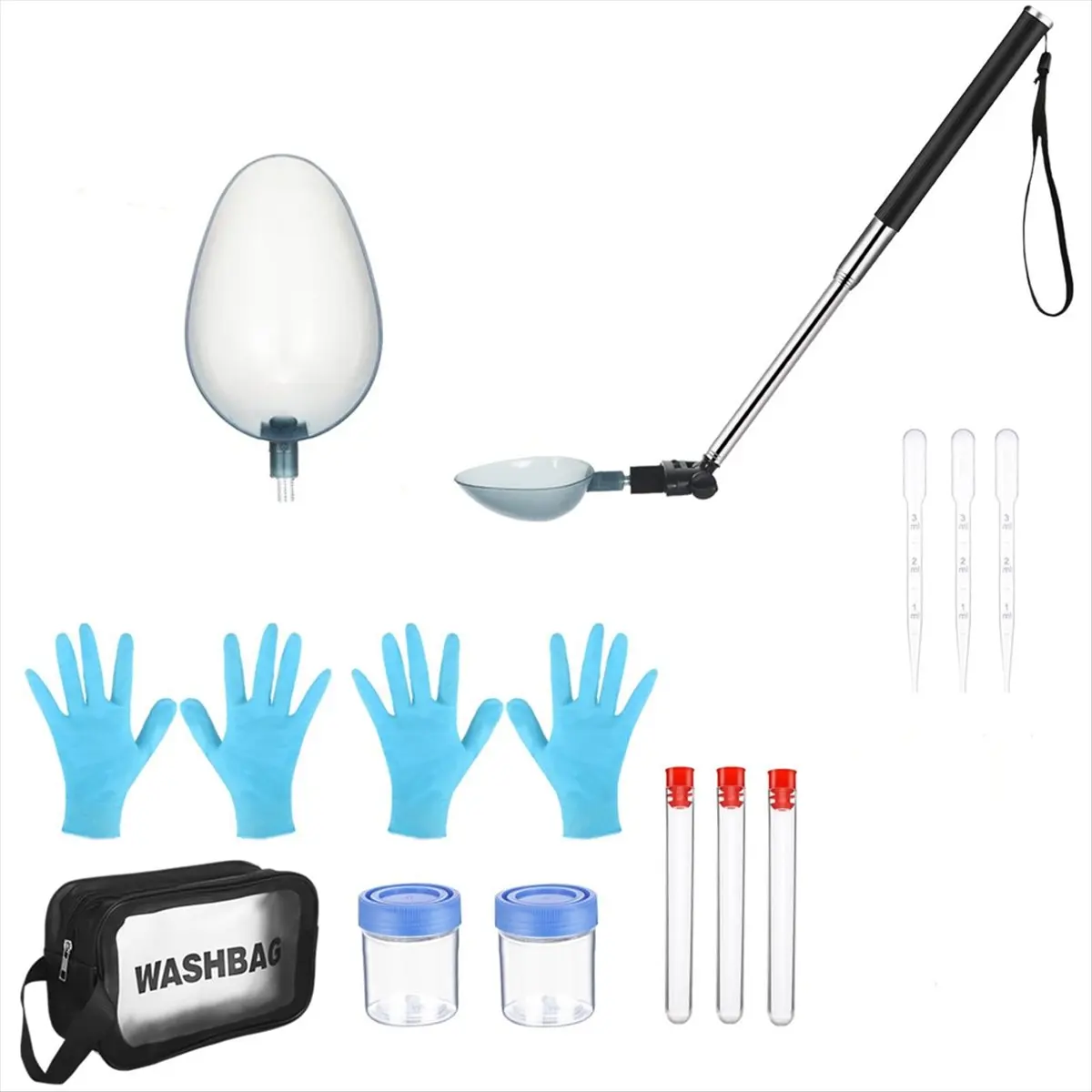 AT16 Dog Urine Collector Dog Urine Collection Pack, Include Telescopic Dog Urine Sample Catcher, Urine Sample Cups, Pipettes