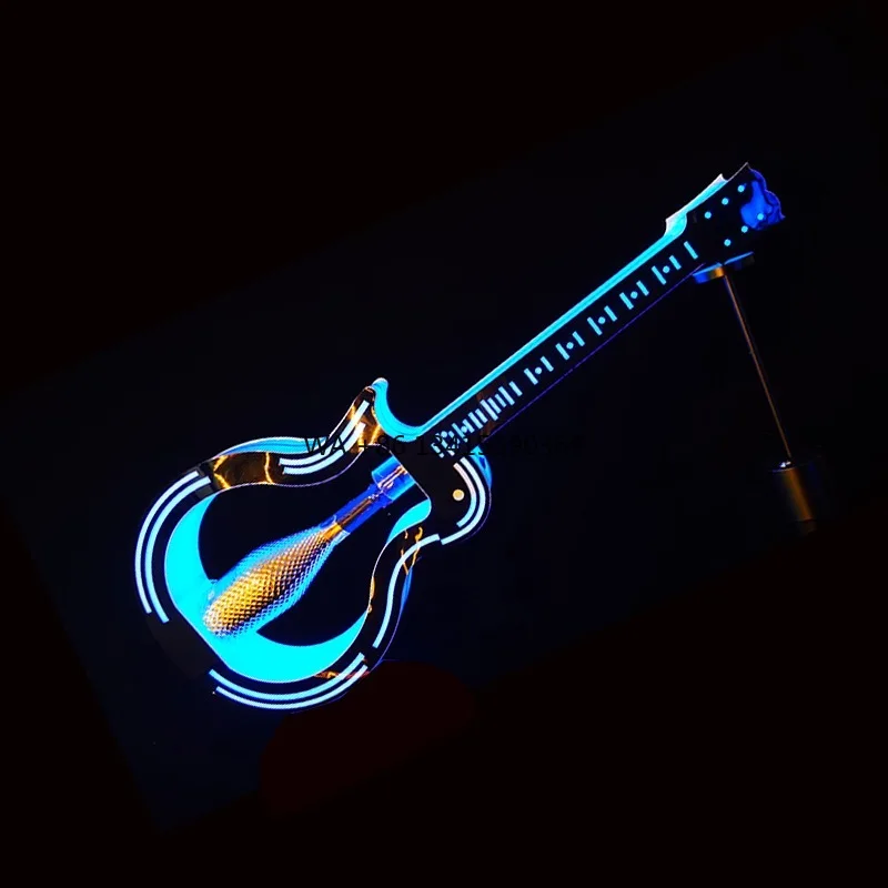 

LED bar Light Wine Night Out Wine Atmosphere Props Champagne King Guitar Wine Holder Champagne Rack