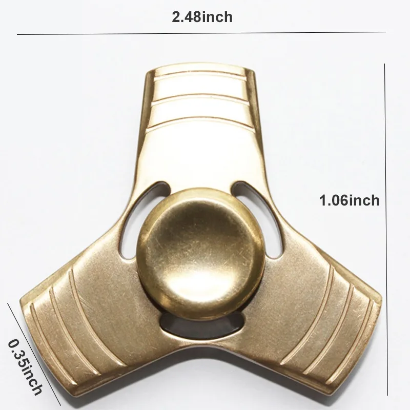 Aluminum Alloy 3D Triangle Hand Spinner Anti-anxiety EDC Fidget Toy for Adult Children Creative Metal Triangle Stress Relief Toy