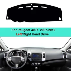 For Peugeot 4007 2007-2010 2011 2012 Car Dashboard Mat Rug Cover Decoration Non Slip Pad Windscreen Sun Shade Mat Accessories