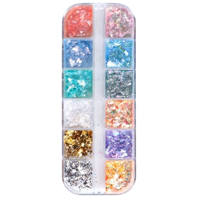 1 Box Glitter Poeder Nagelbedels voor Vrouwen Gemengde Nagels Kunst Decoratie DIY Craft