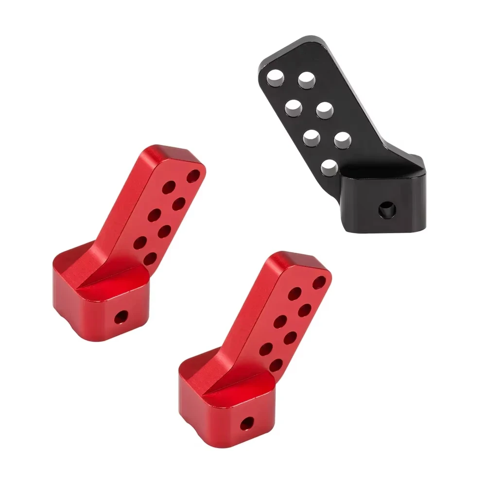 Riser de bielle supérieure arrière en alliage d'aluminium CNC, support anti-squattage multi-angle, adapté au type de piste de plate-forme de forage 1/10