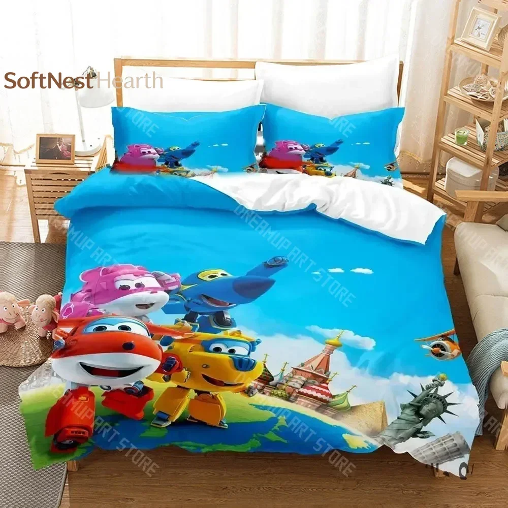 2026 3D Print Super Cartoon Wings Bedding Set Boys Girls Twin Queen King Size Duvet Cover Pillowcase Bed Boys Adult