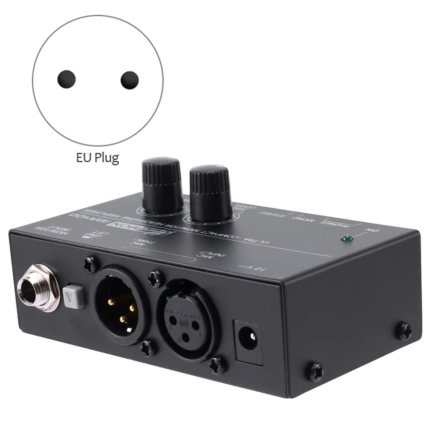 Ma400 Headphone Preamplifier Microphone Preamplifier Headphone Preamplifier Personal Monitor Mixer,Eu Plug