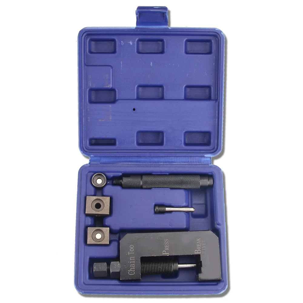 Universal Motorcycle Chain Riveting Tool for 520 525 530 O-Ring X-Ring Professional Repair Kit with Storage Box
