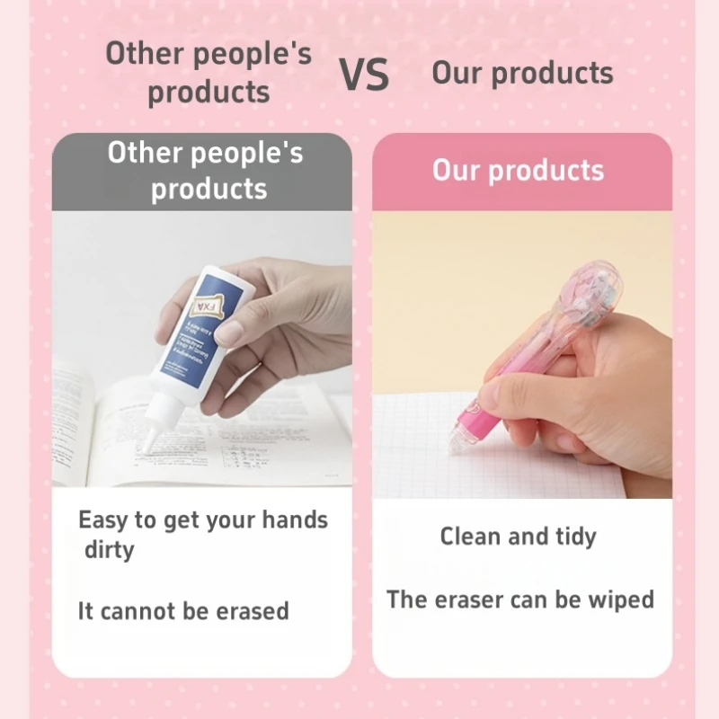 1/4pcs Cat Claw Glue Tape Pen Type Transparant Kitties Paw Dots Double Sided Tape Adhesive Glue DIY Journal School Office A3171