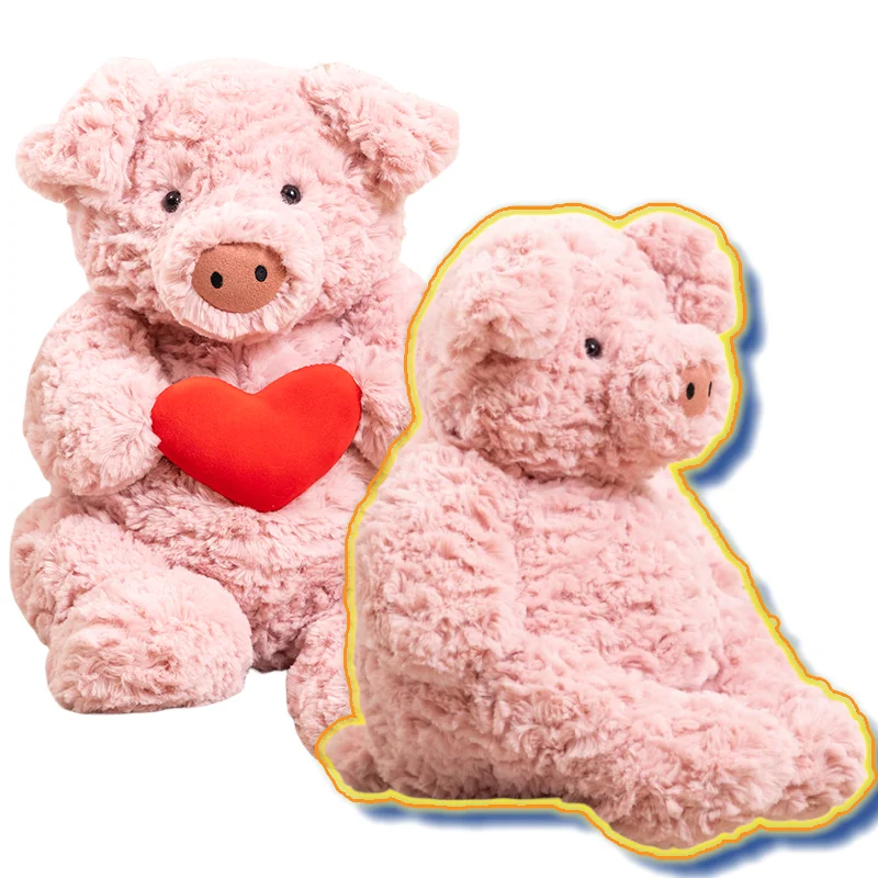 Kawaii Plush Heart Pig Toys Home Decor Birthday Gift Soft High Quality Fabric Baby Sleeping Accompany Stuffed Piggy Doll