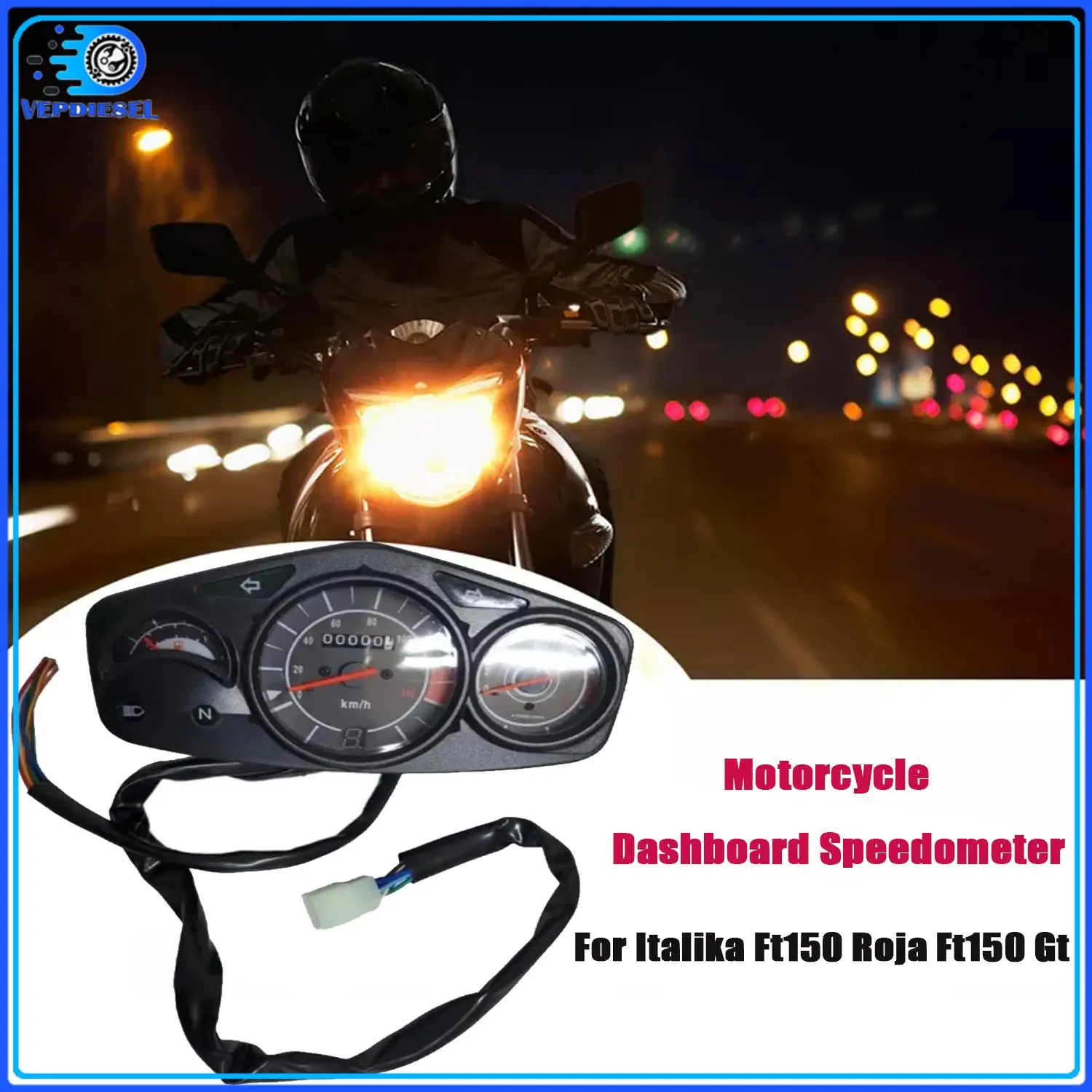 

1pc New Motorcycle Dashboard Speedometer For Italika Ft150 Roja Ft150 Gt Digital Gauge Instrument Motorcycle Parts