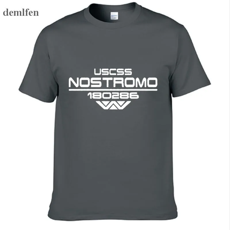 نوسترومو الغريبة الأجانب الخيال العلمي تحية مضحك الرجال تي شيرت الصيف القطن تي شيرت بلايز #5