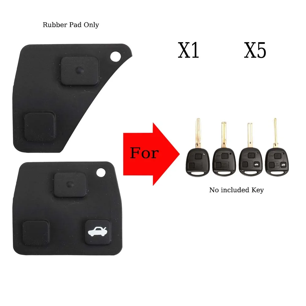 

Резиновая накладка для брелока-ключа Jingyuqin X1 X5 с 2/3 кнопками для Toyota/Avensis/Corolla/Lexus/Rav4, запчасть для замены корпуса