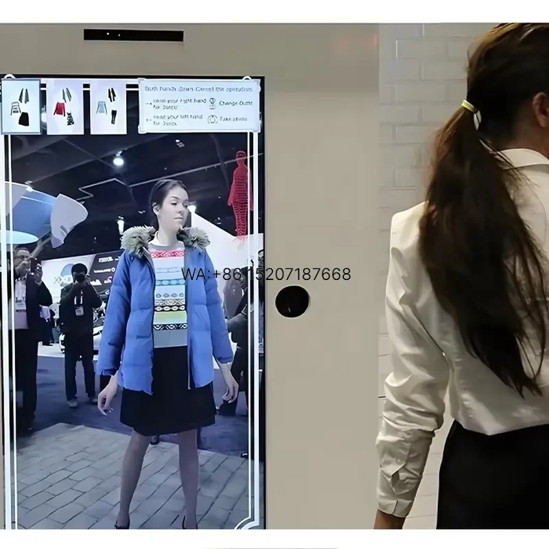 Wmwmnu Virtual Fitting Room Floor Standing 3D Mirror Tester Software for Clothing Dressing Room Museum Exhibition