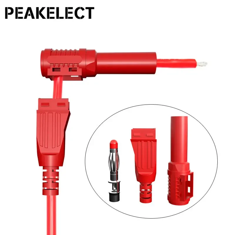 Imagem -06 - Peakelect P3014 10 Pcs Ângulo Direito mm Banana Plug 90 Graus Conectores Isolados tipo de Solda Faça Você Mesmo Adaptador Multímetro Parte