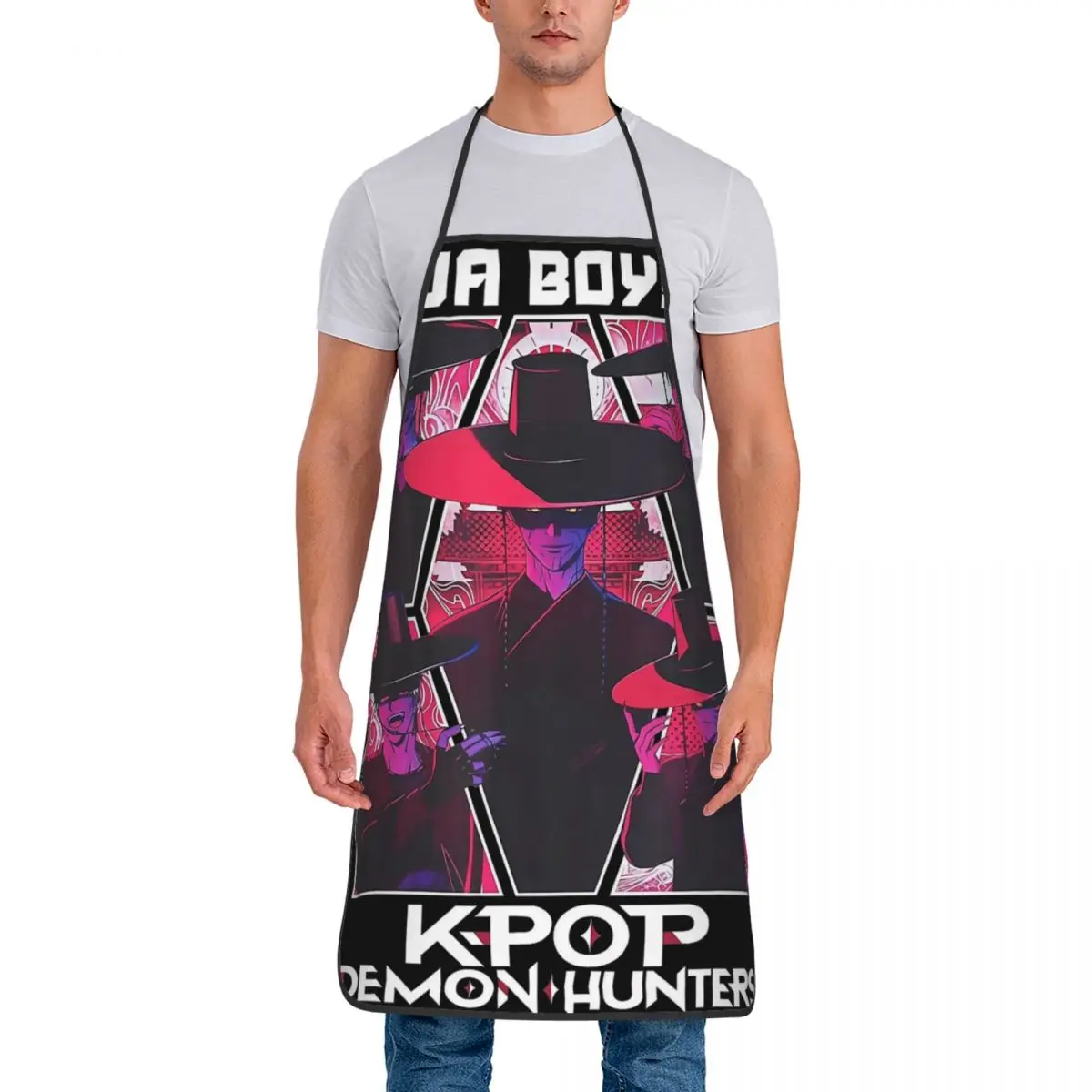 

Kpop Demon Hunter фартук для работы для взрослых кухонные аксессуары на заказ кухонные фартуки без кармана