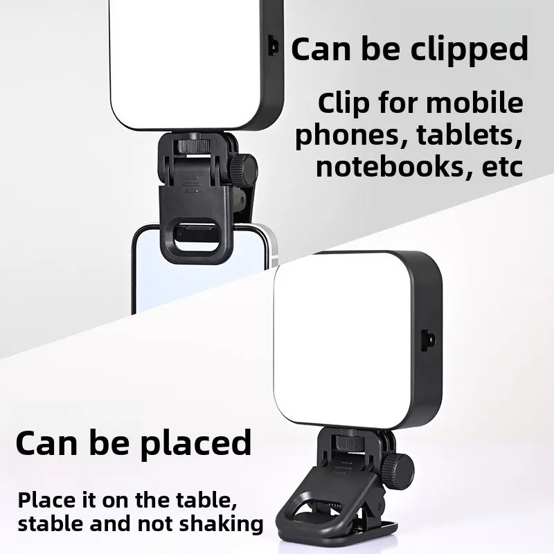 ANLAIKE Clip para teléfono móvil para fotografía de transmisión en vivo al aire libre, clip desmontable plegable multiángulo, mini clip