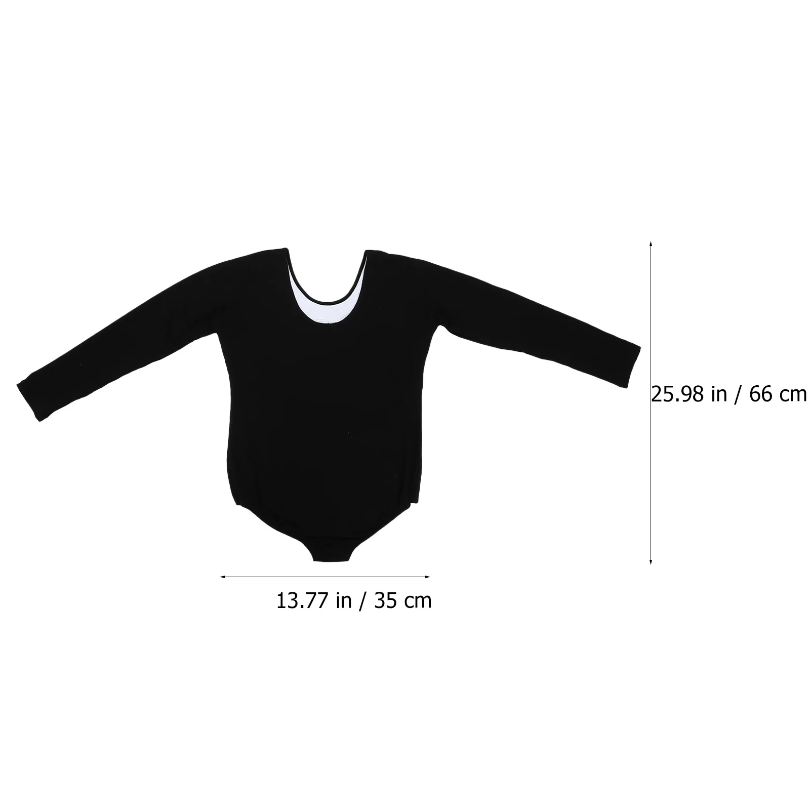 

Stylish Long Sleeve Black Ballet Dance Leotard Stretchy Cotton Elegant Round Collar Classic Design for Training Performance