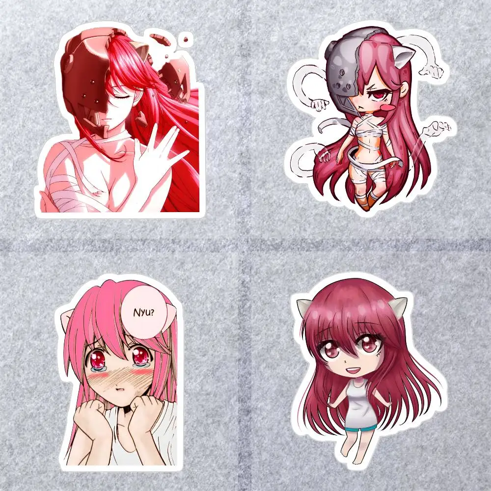 Elfen Lied Waterproof Stickers For Decorating Car Windows Motorcycles And Computers.