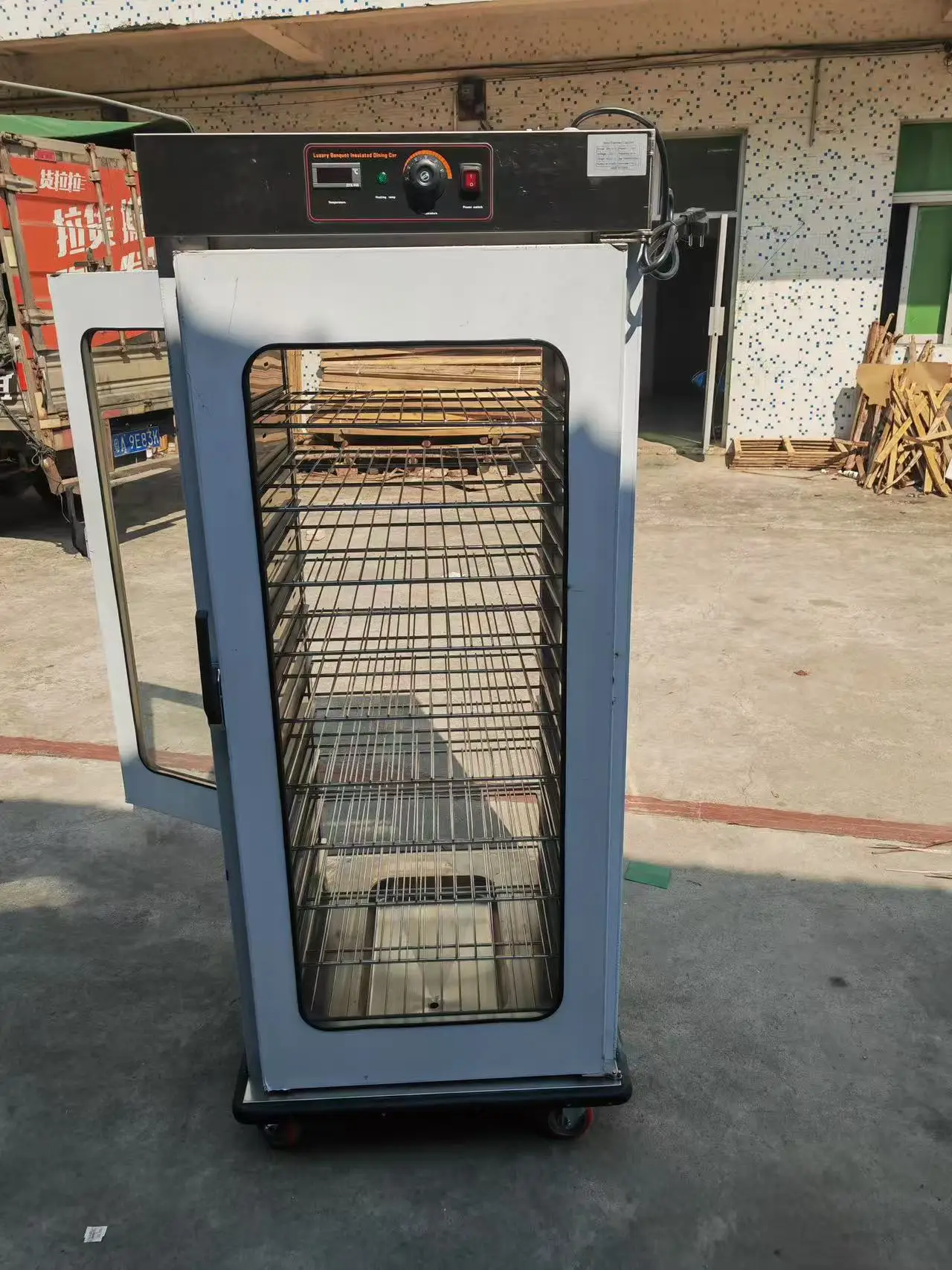 11-Layer Upright Mobile Insulated Dining Car Food Warmer for Sale Product Type Food Processing Machinery