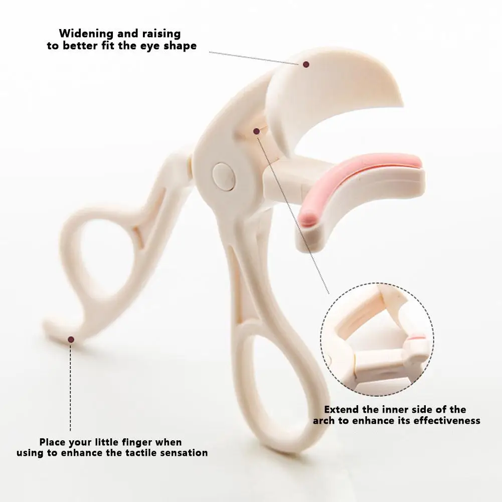 Rizador de pestañas parcial gran angular, herramientas de maquillaje, rizador de maquillaje, almohadilla de goma, pestañas postizas, ayuda para estilismo para principiantes