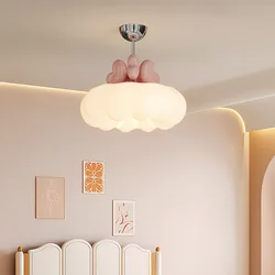 Romantic Princess Room Ceiling Lamps Pink Love Cloud Lamp Bauhaus Cream Style Children's Room Nursery Girl Bedroom Ceiling Light