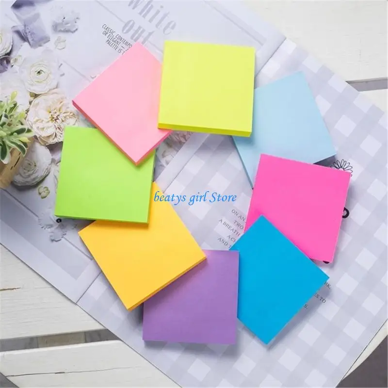 C7AB Sticky Note Pad 3x3inch Pocket Memo Pad Self-ashesive Note Paper 50 Sheets/Pad