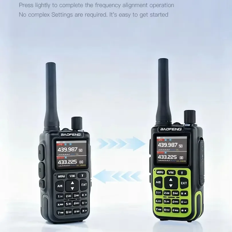 2PCS Baofeng Mini-5 Walkie Talkie 5W Dual Band USB-C Charging Bluetooth Programming 999CH Dual PTT Long Range Two Way Radio