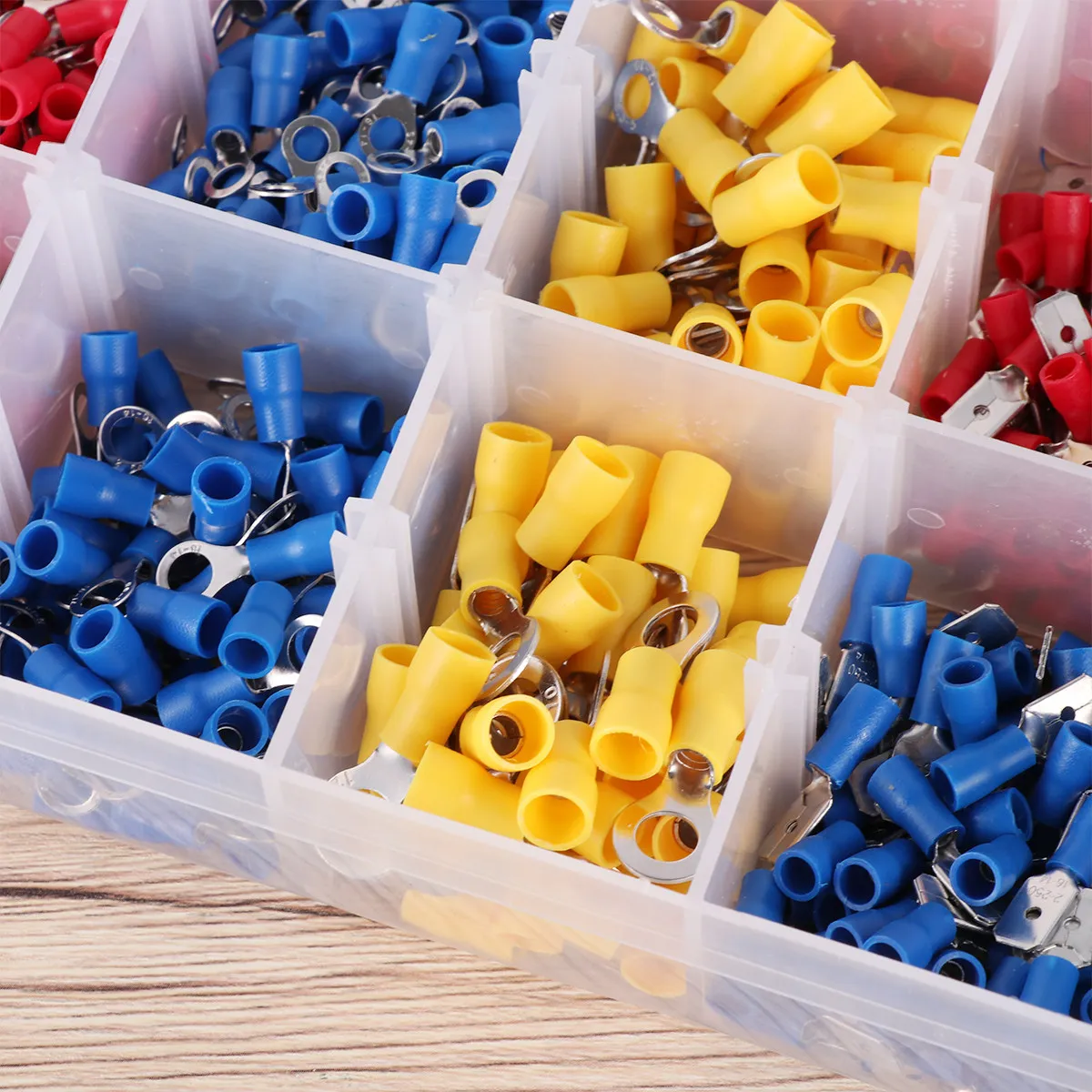1300Pcs PVC Terminal Connector Heavy Duty Battery Cable Closed Ends Wire Lug Connectors for Professional Automotive Use