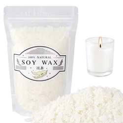 1 lb Soy Wax Flakes, DIY Handmade Raw Materials, High-Quality Natural Soy Wax Wax, Mild and Non-Irritating, Suitable for Learning and Making Candles for Beginners. No Open Flame Heating.