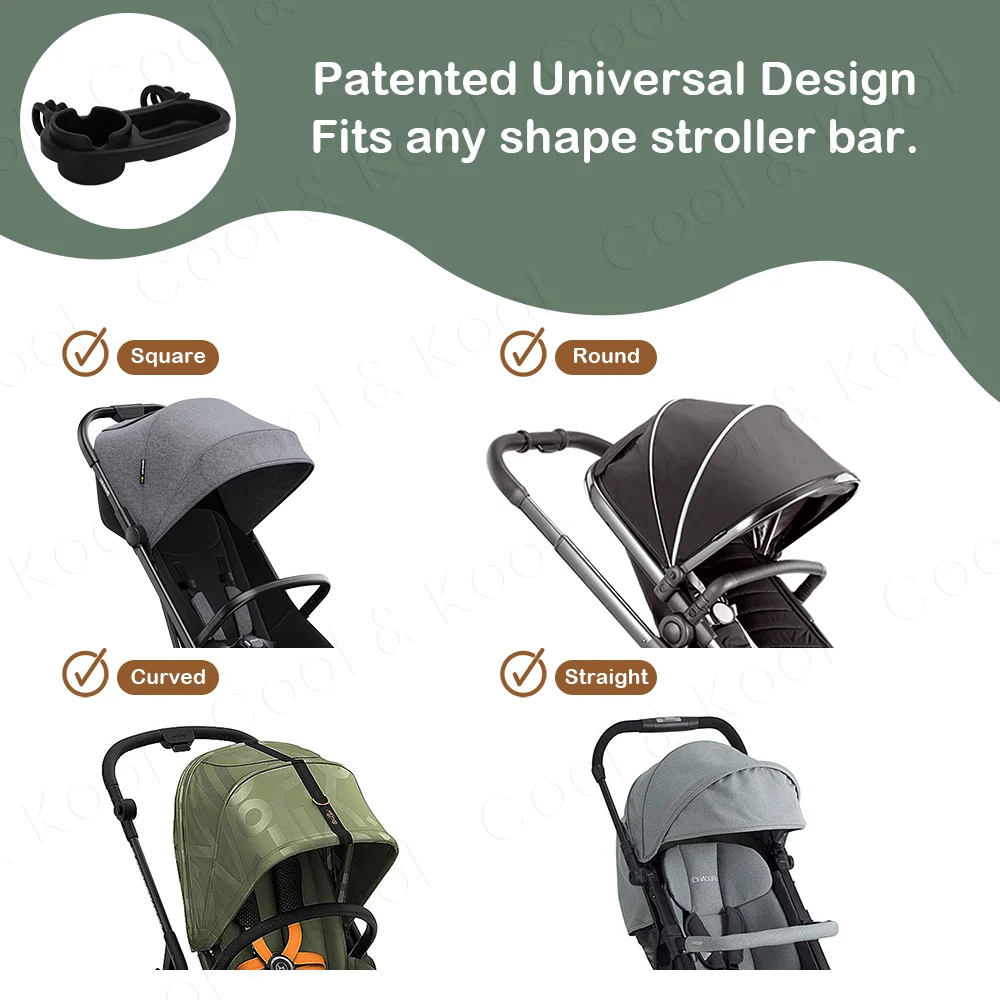 Spiral Clip Baby Silicone Snack Holder for Stroller, Universal Non-Slip Cup & Food Tray to Keep Items Secure - view 5