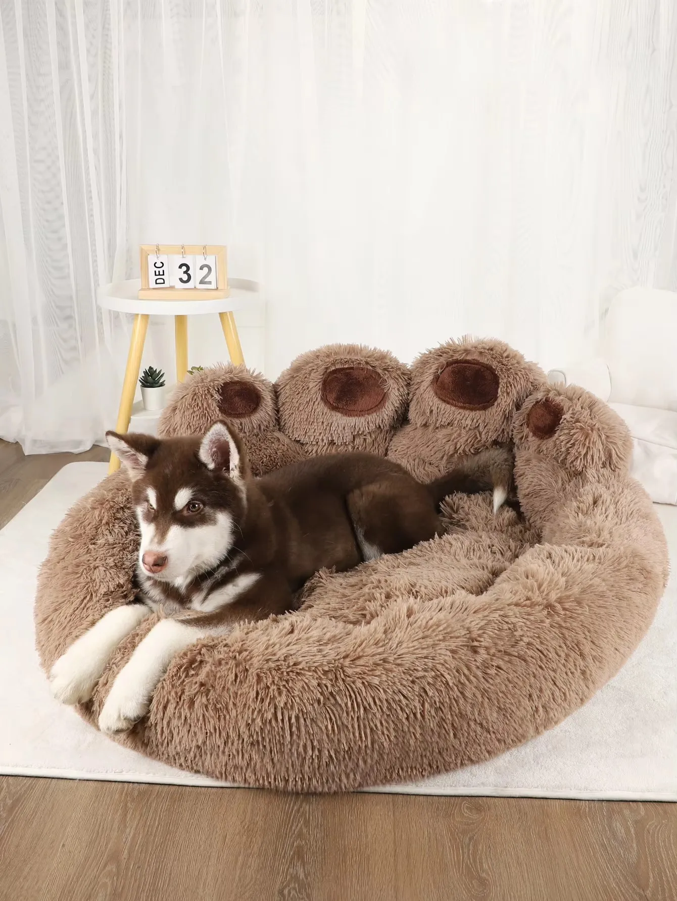 Großes Weiches Plüsch-Kennel-Kissen-Bett für Kleine Haustiere, Warme und Gemütliche Matte Ideal für Welpen, Katzen und Hunde – Detail 3