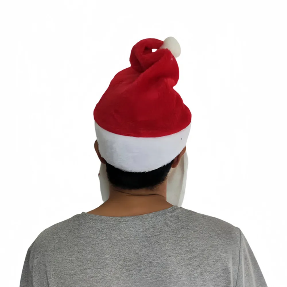 Weihnachtsmann-Maske Realistische Alter-Mann-Gesichtsmaske aus Latex Opa-Maske mit Bart und Mütze für Weihnachts-Cosplay – Detail 4