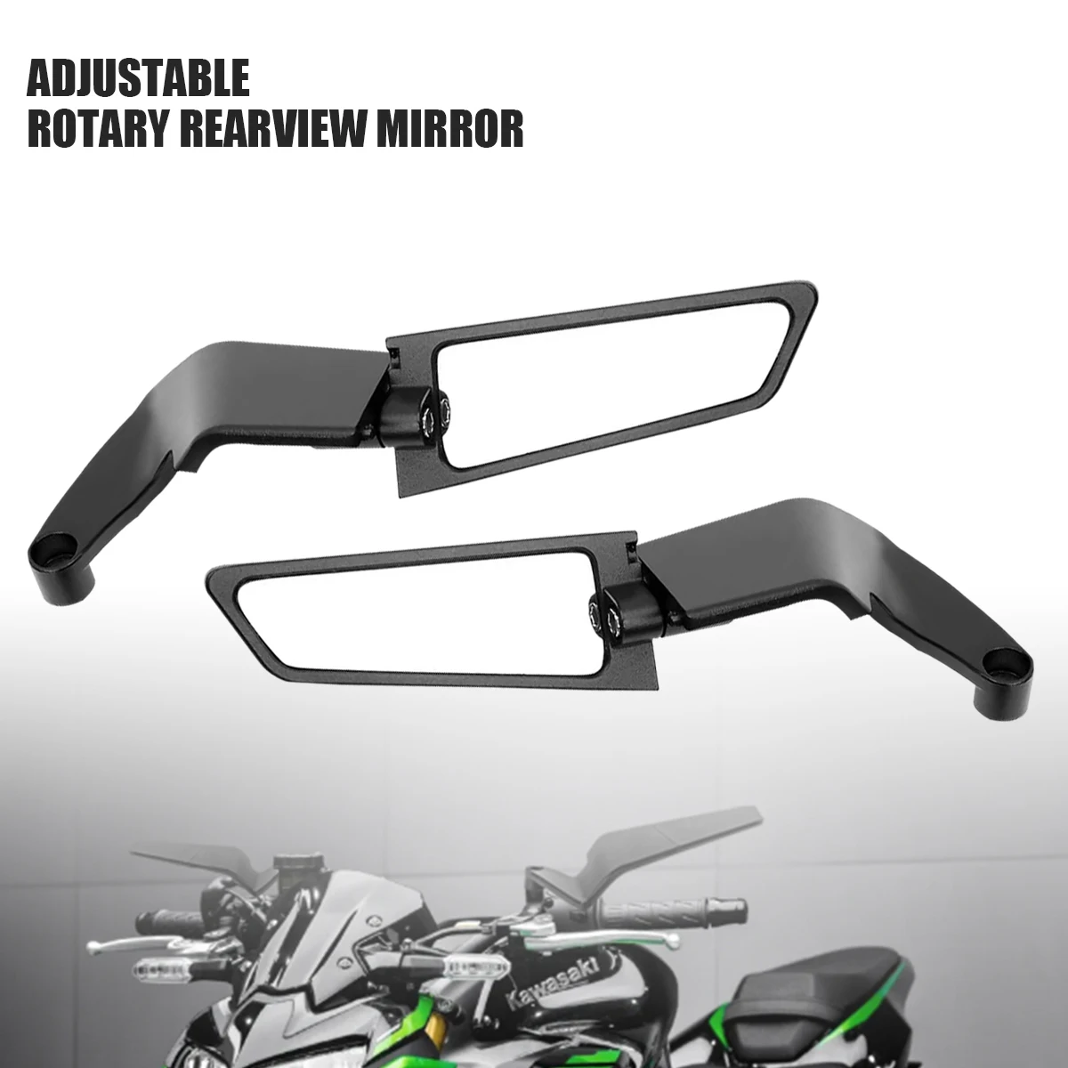 Motorcycle Mirrors Stealth Winglets Mirror Kits Adjustable Mirrors For Kawasaki Honda Aprilia  Benelli Suzuki Harley BMW Triumph