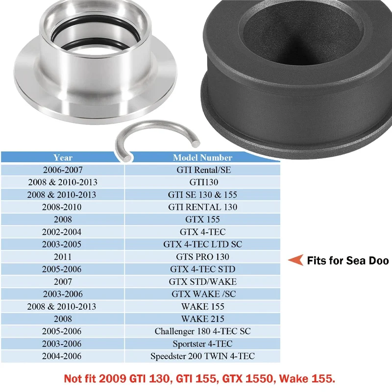 4-TEC Drive Shaft Carbon Ring Seal Drive Line Rebuild Repair Kit Fits for Sea Doo GTI GTX GTS Wake