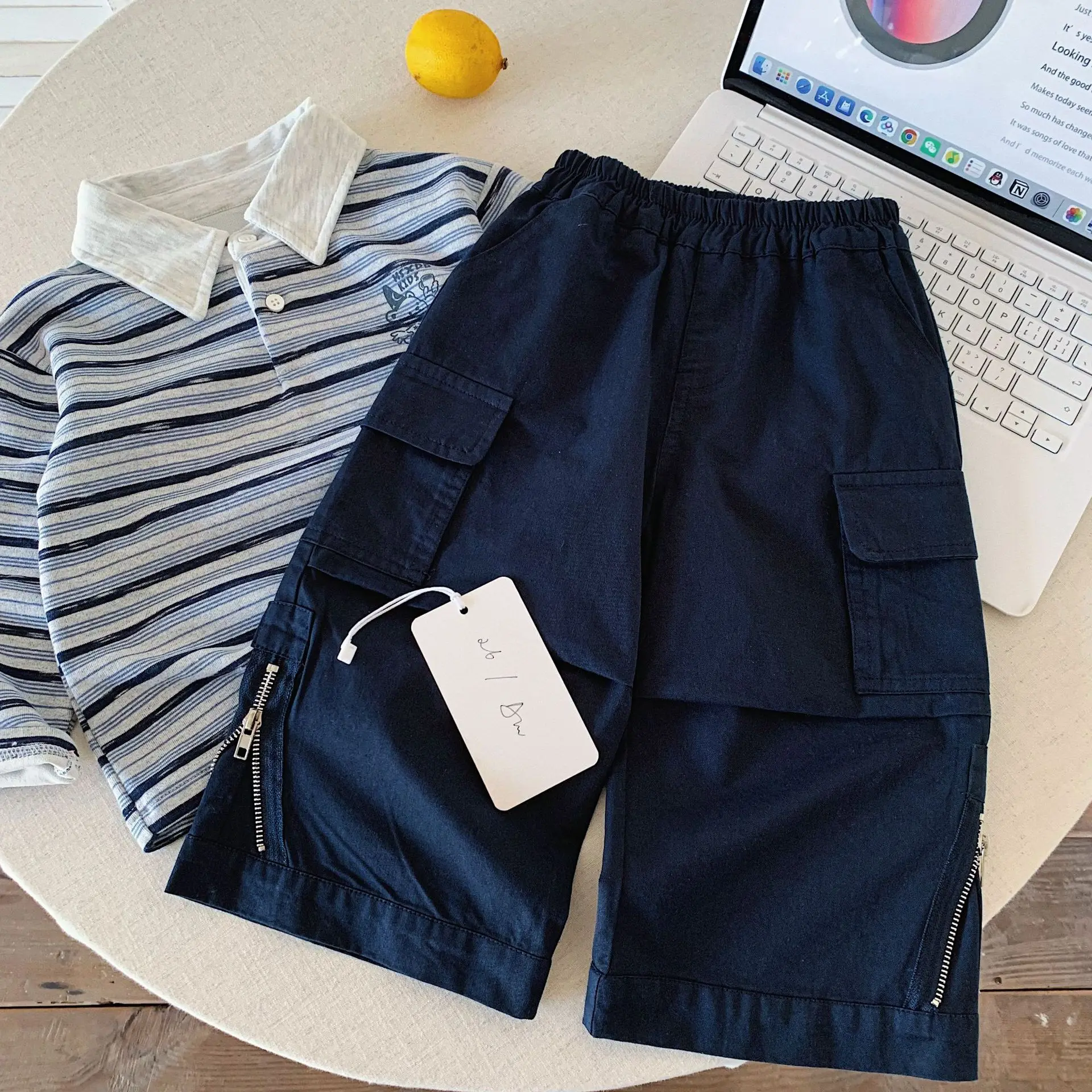 Children's Casual Pants 2026 Spring and Autumn Winter New Style Boys' Large Pocket Loose Workwear Boys' Solid Color Pants