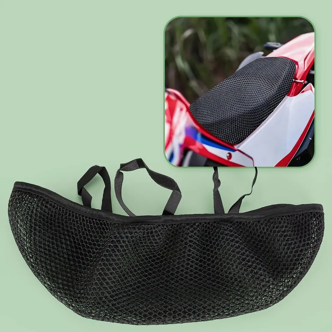 

Черный чехол на сиденье из 3D сетчатой ткани, дышащий, нескользящий, подходит для Honda CRF300L 2021