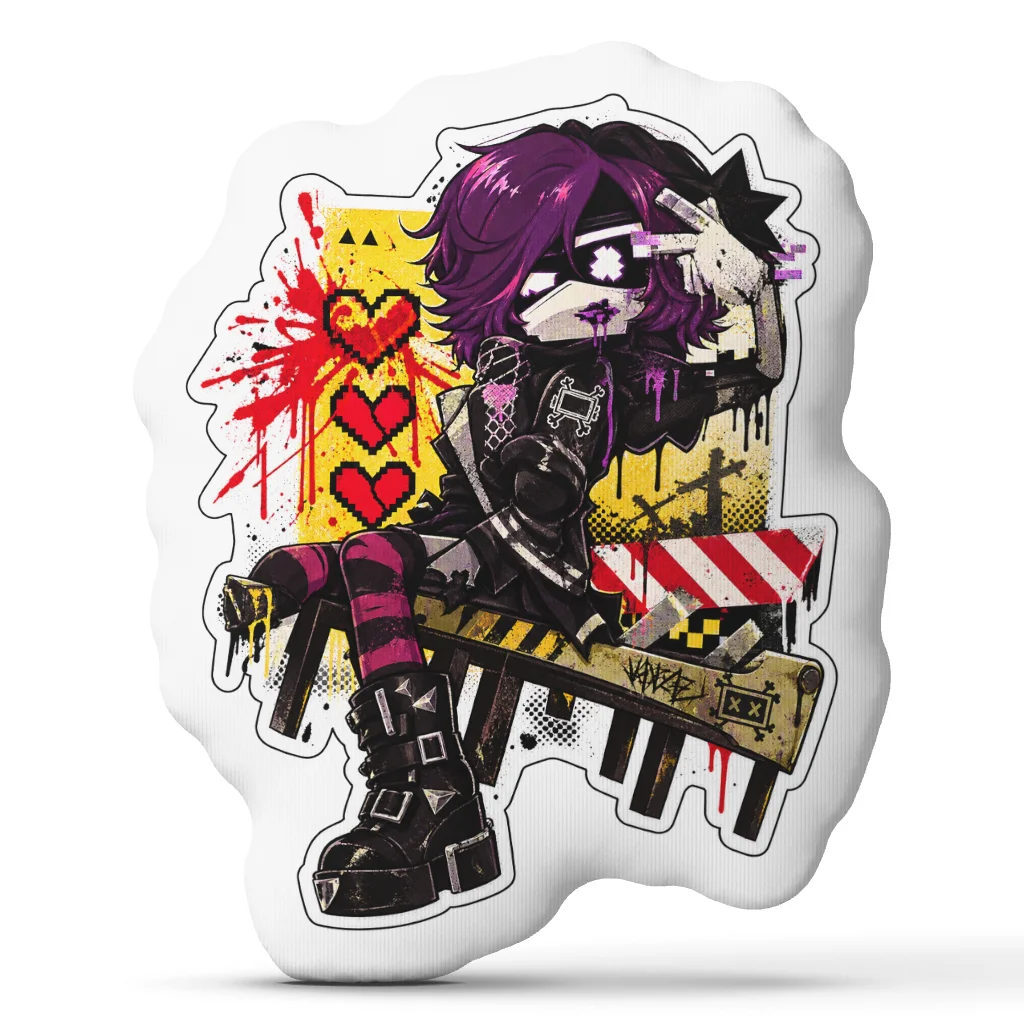 Murder Drones Uzi Doorman Shaped Pillow Gothic Graffiti Character Cushion Anime Throw Pillow for Sofa Bedroom Decor Gift