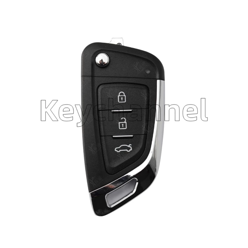 keychannel 1pcs 3 Buttons VVDI Knife Flip Key Shell XKKF03EN Remote Case Xhorse Universal Car Key Shell Without Battery Holder