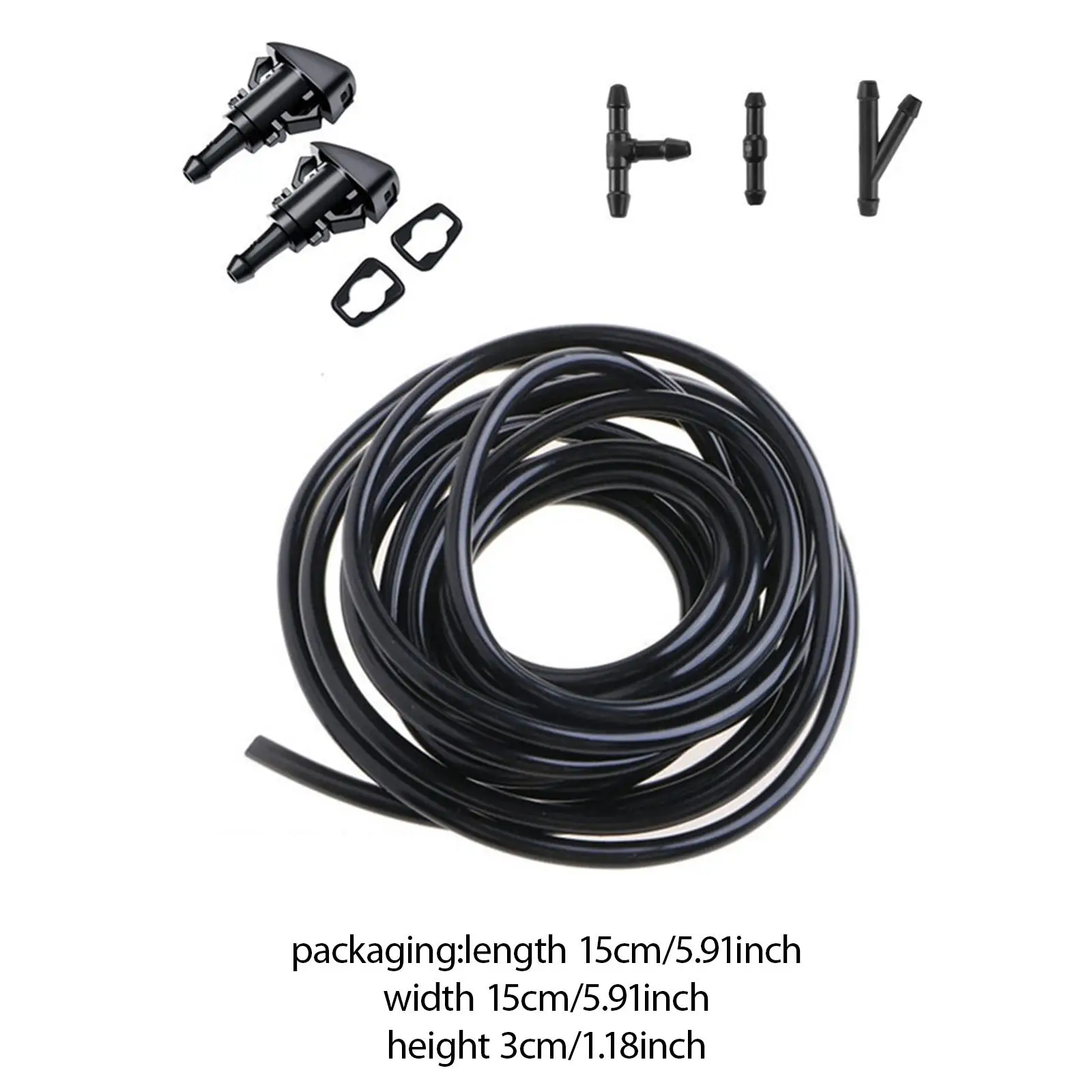 Windshield Washer Hose Kit Washer Nozzle Car Repair Part Vehicle Easy Installation Spare Replace Car Windshield Washer Jet