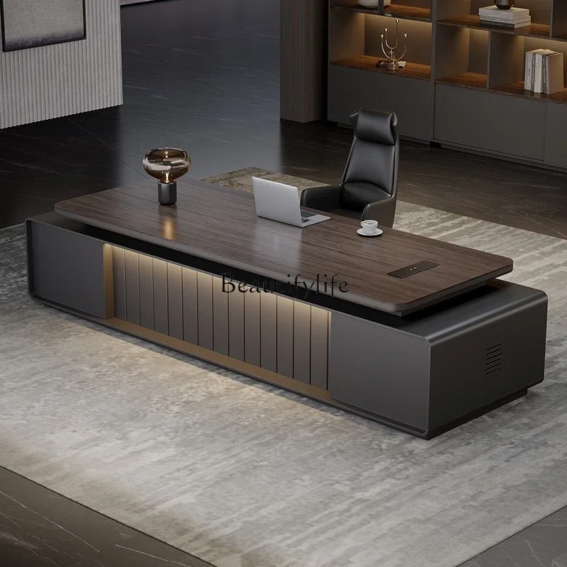 

P13Boss desk light luxury high sense large class desk simple modern