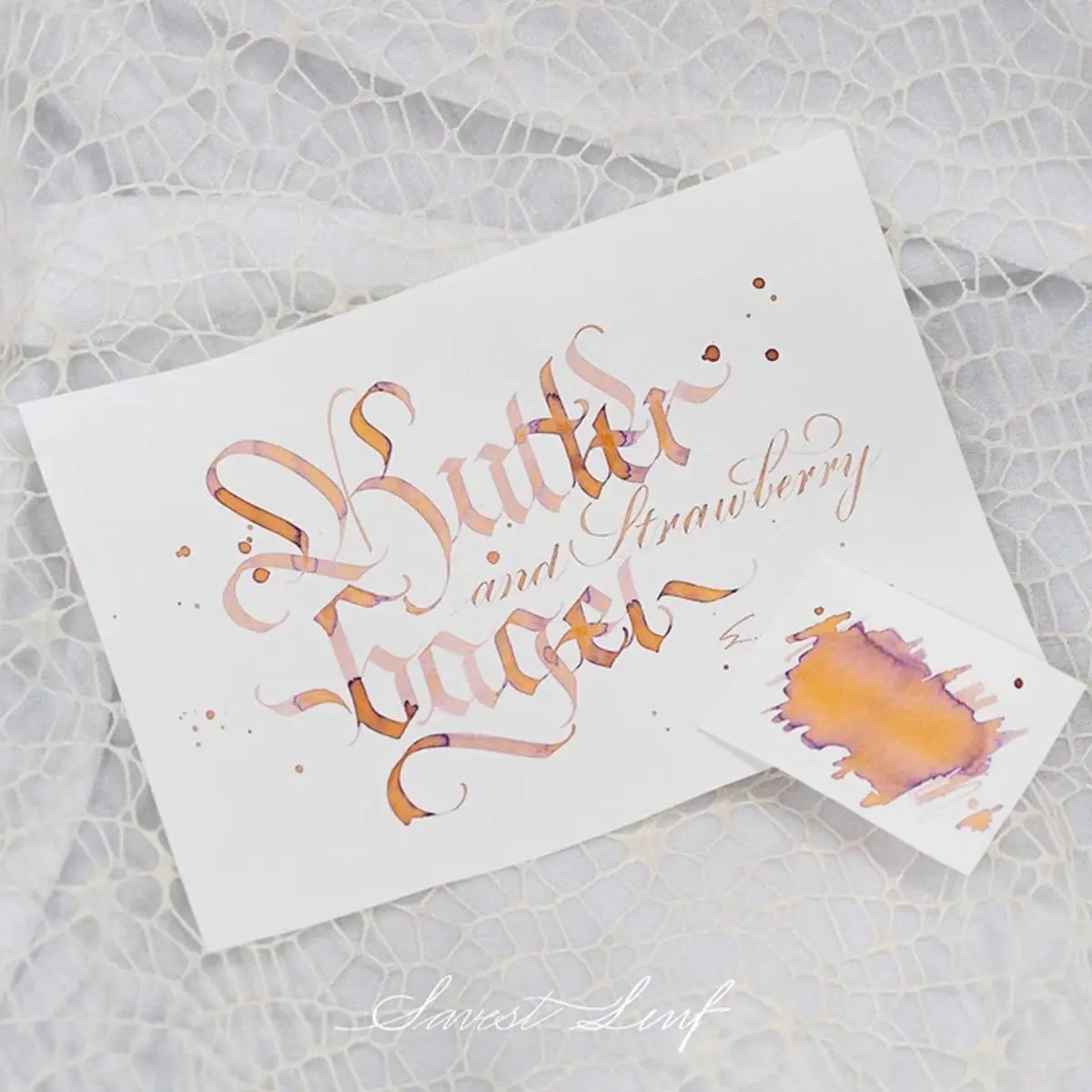 KittyInkpot Ink,Season 5 ,Butter And Strawberry Bagel, Gradient Chromatography Sheen Writing Pen Ink  35ml