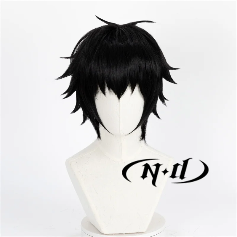 ND Okkotsu Yuta شعر مستعار تأثيري أنيمي Jujutsu Kaisen تأثيري disheveled شعر أسود لحفلة الهالوين جودة عالية الاصطناعية