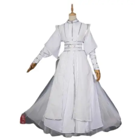 Chinese style Men Hanfu White Dress knight pity Chu Wanning cosplay party costume stage performance clothes